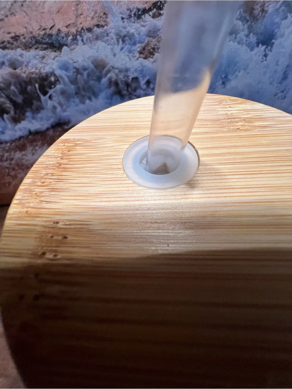 Personalized Frosted Glass Tumbler with Gold Script and Bamboo Lid
